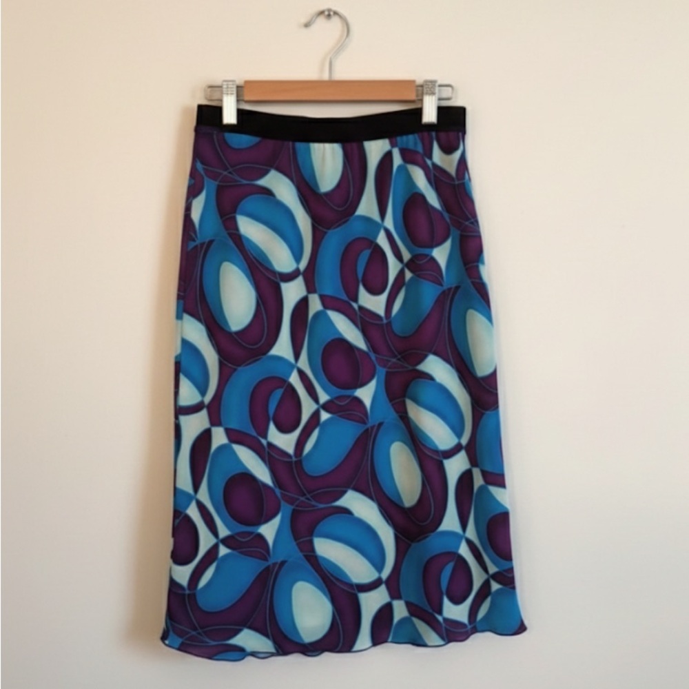 Retro Blue and Purple Women's Skirt